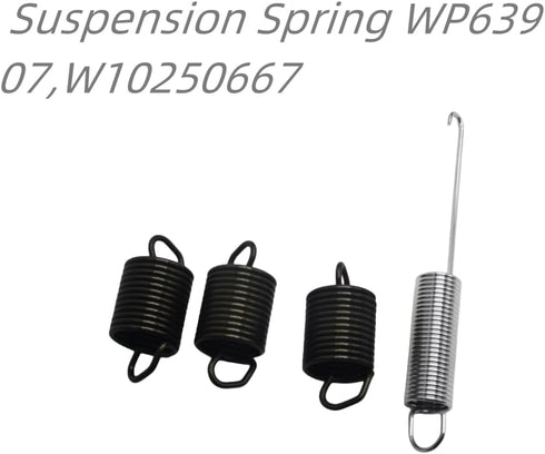 Washing Machine Suspension Spring 3Pack WP63907, Counterweight Counter Balance 1Pack W10250667 for Whirlpool Kenmore