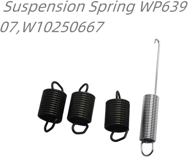 Washing Machine Suspension Spring 3Pack WP63907, Counterweight Counter Balance 1Pack W10250667 for Whirlpool Kenmore