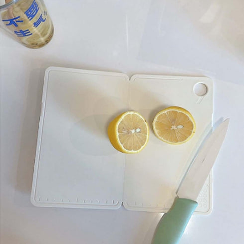 Fdit Foldable Kitchen Cutting Board, Portable Chopping Board for Outdoor Picnic, Nordic Rice White 20x12.5x0.8cm