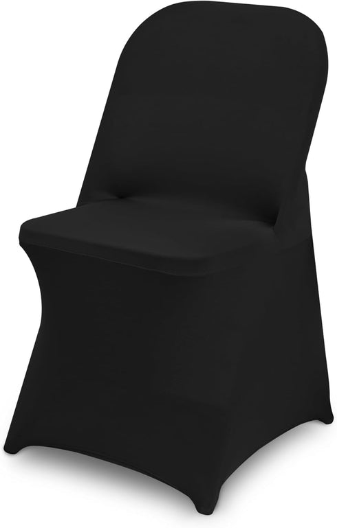 1 Pack Black Spandex Stretch Folding Chair Covers for Wedding Party,Universal Fitted