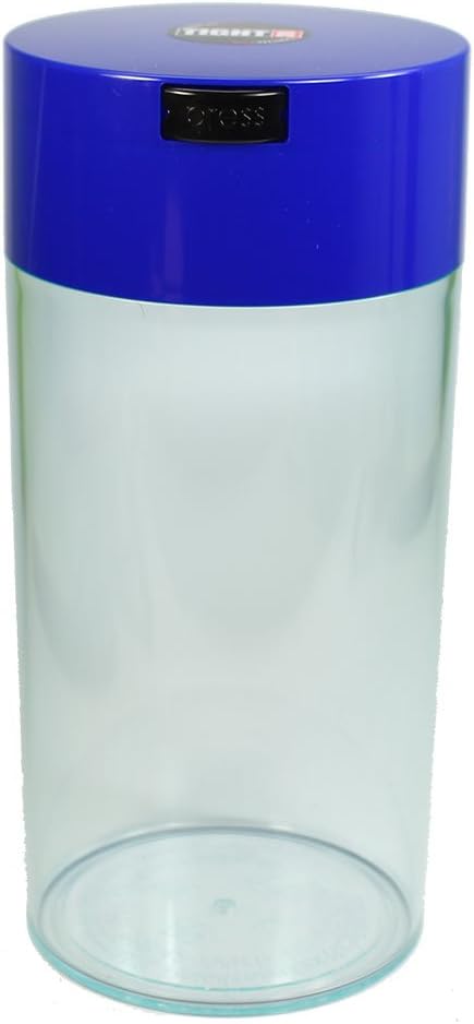 Tightvac Patented Airtight Container, 5oz to 24 Ounce, Multi-use Vacuum Container, Smell Proof, Blue Clear