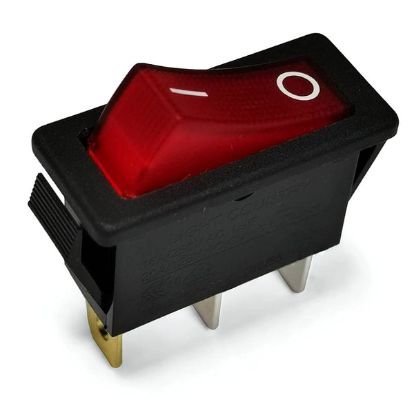 Rocker Switch Lighted On Off for Electric Fireplaces, FMI Desa 120927-24, 120 Volt