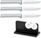 RADA Cutlery Regular Paring Knife with Quick Edge Sharpener, Pack of 3, Silver Handle