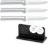 RADA Cutlery Regular Paring Knife with Quick Edge Sharpener, Pack of 3, Silver Handle