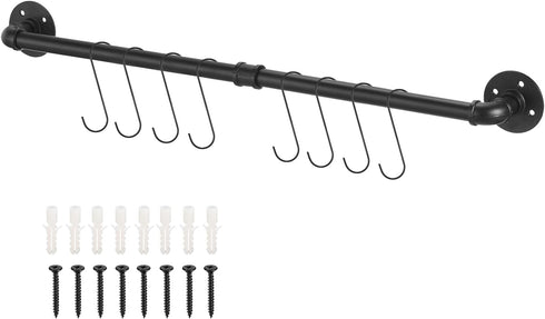 uxcell Wall Mounted Towel Rack, Industrial Pipe Towel Bar, Bathroom Hardware Towel Bar Accessory, Kitchen Pot Rack DIY