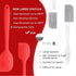 Silicone Spatula Set, 6 Piece Kitchen Utensils for Cooking, Baking, and Mixing, Heat Resistant (Red)
