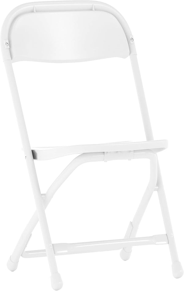 Flash Furniture Kids White Plastic Folding Chair
