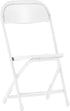 Flash Furniture Kids White Plastic Folding Chair