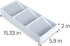 Smart Design 3 Section Plastic Spice Rack Drawer, Non-Slip Lining and Feet, BPA Free, Seasoning Jars, Makeup Storage,
