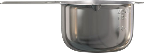 Color Up Premium 2/3 Cup Measuring Cup (160 ml) - Stainless Steel, Dishwasher Safe, Accurate for Wet & Dry Ingredients