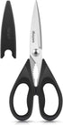 iBayam 1-Pack Kitchen Scissors, All Purpose Kitchen Shears 8.5" with Sheath, Black Kitchen Accessories