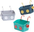 3 Bath Toy Storage Organizer Basket, Layers Colorful Robot Modeling Wall Mounted Kids Hanging Shower Caddy with Hooks