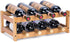 Wine Rack, Natural Bamboo Countertop Wine Storage Rack, 2-Tiers for 8 Bottles, Wine Display Shelf