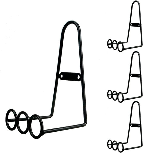 Metal Easel Photo Holder for Wall Hanging Display Rack, Plate Stand Holder for Books, Bowls, Platters (4, 6"x3.5"x3")