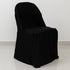 Efavormart Premium Scuba Stretch Folding Chair Cover Black - Wrinkle Free &