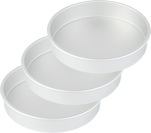 Restaurantware-Met Lux 10 x 2 Inch Straight-Sided Baking Tin, 1 Round Cake Pan - Oven-Ready, Freezable, Anodized Aluminum Round Baking Pan, Greaseproof, for Baking Layer Birthday Cake by Restaurantware
