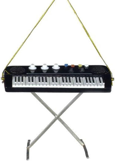 Broadway Gifts Electric Keyboard Christmas Tree Ornament Decoration, Metal, 3 inches