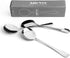AmoVee Wholesale Stainless Steel Alpha Round Soup Spoons, Set of 16