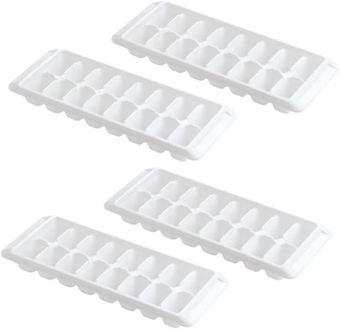 Easy Release White Ice Cube Tray, 16 Cube Trays (Pack of 4)