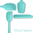4 Piece Silicone Spatula Set, Flexible Heat Resistant Non-scratch Baking Cooking Rubber Spatulas with Stainless Steel Core, Aqua Sky by JXWING