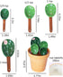 Cactus Measuring Spoons Set in Pot, Cute Ceramic Measuring Cups and Spoons, 1 Tbsp, 1 TSP, 1/2 TSP, 1/4 TSP, 1 Cup,