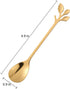 dcieiosul Gold Plated Mini Coffee Espresso Spoon Set of 8, 4.9 Inch, Tableware Flatware Dessert Teaspoons (Gold)