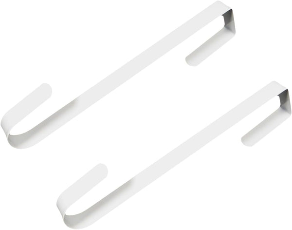 AnapoliZ Wreath Hooks Door Hanger for Bathroom, Bedroom, Coats, Towels - Premium Sturdy Metal, 2 Piece, White