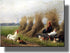 Stretched Canvas Wall Art Décor, Chicken Beside Hay Picture, Ready to Hang!