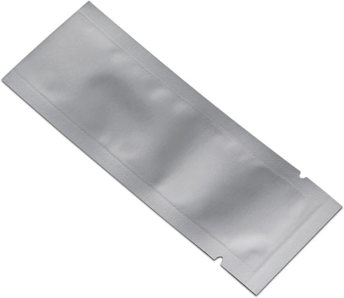 PABCK 100 Pcs 1.38x3.94 Inch Coffee Food Storage Heat Sealable Mylar Pure Foil Bag, Vacuum Pouch for Sampling Packaging