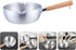Hemoton Nonstick Saucepan, Stainless Steel Yukihira Pan, Small Traditional Japanese Sauce Pot with Wooden Handle
