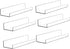 Mavachou 15 inch Clear Acrylic Floating Wall Ledge Shelf Display,6pcs Wall Mounted Nursery