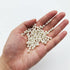 3800pcs 5mm Ivory Polished ABS Undrilled Art Faux Pearls for Home Decoration, No Hole Imitation Round Pearl Beads