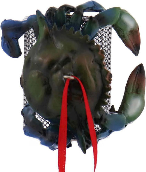 Kurt Adler Blue Crab Ornament with Wire Cage - Decorative Charm