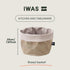 7.9" IWAS Upcycled Bread Basket With Liner | Made From Coffee Sacks | Height | Sustainable & Environmentally Friendly