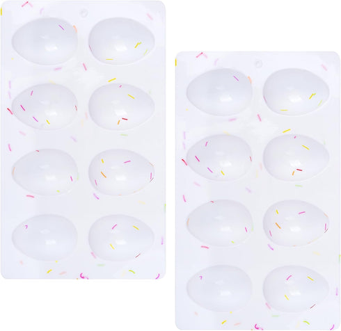 Rthjsfj 8-Cavity Easter Egg Shape Silicone Molds, 2Pcs Food-grade Baking Supplies for DIY
