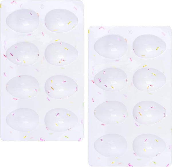 Rthjsfj 8-Cavity Easter Egg Shape Silicone Molds, 2Pcs Food-grade Baking Supplies for DIY