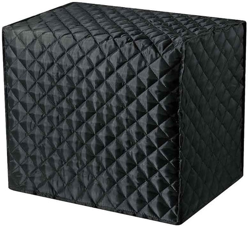 Black Bread Maker Cover - 17x11x15 Inches Clip Cotton Polyester Quilted Toaster Oven Dust Cover for Kitchen Small