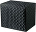Black Bread Maker Cover - 17x11x15 Inches Clip Cotton Polyester Quilted Toaster Oven Dust Cover for Kitchen Small