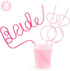 xo, Fetti Bachelorette Party XL Pink Bride + Diamond Ring Straw Set, 8 Pieces for Bridal Shower Decorations