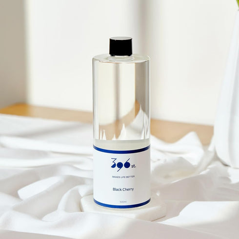 396 16.9oz(500ml), 10 st. Reed Diffuser Oil Refill, Baby Powder(Also Known as Refreshing Air), Fiber Reed Sticks/Home