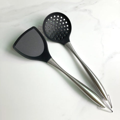 Silicone Wok Skimmer – Non-Scratch Slotted Spoon for Cooking and Frying
