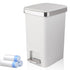 Small Bathroom Trash Can with Lid and 3 Rolls Trash Bags, Step
