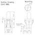 297243800 Refrigerator Door Light Switch Replacement for Electrolux Subzero Frigidaire Kenmore