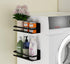 Black4 Pack Magnetic Spice Rack Holder for Refrigerator Fridge Side Organizer Magnetic Shelf For Kitchen, Space Saver