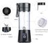 Portable Blender Cup,Electric USB Mini Juicer Blender For Shakes and Smoothies, Juice,380ml, Six Blades Great for Mixing,Black by DoubleCare