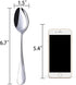 HANSGO Teaspoons Stainless Steel, 6 Piece Dinner Spoons Set 6.7 inches Dessert Spoons Use for Home, Kitchen or Restaurant