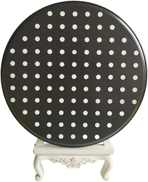 Non-Stick Round Pizza Pan with Holes, Best Perforated Carbon Steel Pizza Tray, 10 Inch