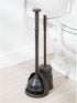 Set Set mDesign Plunger and Brush for Toilet Bowl - Hidden, Modern Toilet Brush and Plunger with Caddy - Brush Cleaner