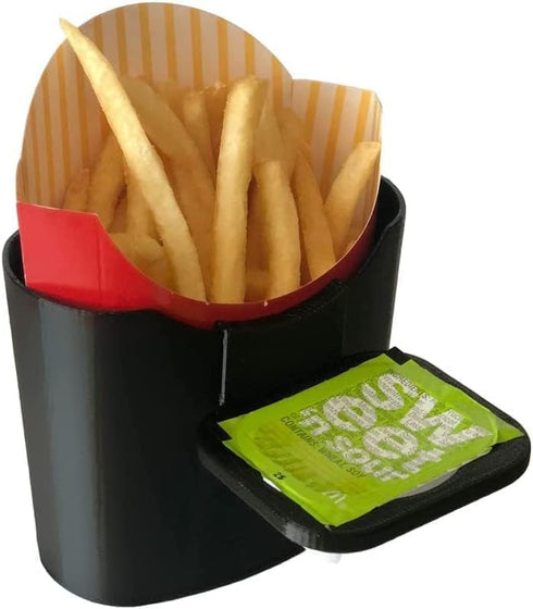 Vent N' Door Caddy and Sauce Caddy Combo Pack, French Fry Holder Clips to Vent and Door, BPA Free