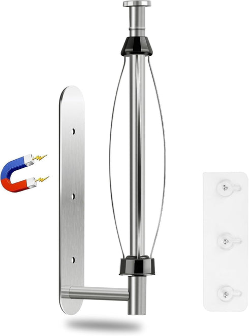Magnetic Paper Towel Holder, One Hand Operable Wall Mount with Strong Magnetic Backing for Kitchen Refrigerator RVs